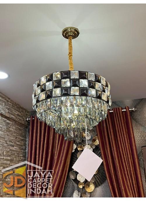 Lampu Crystal Putih Hitam 